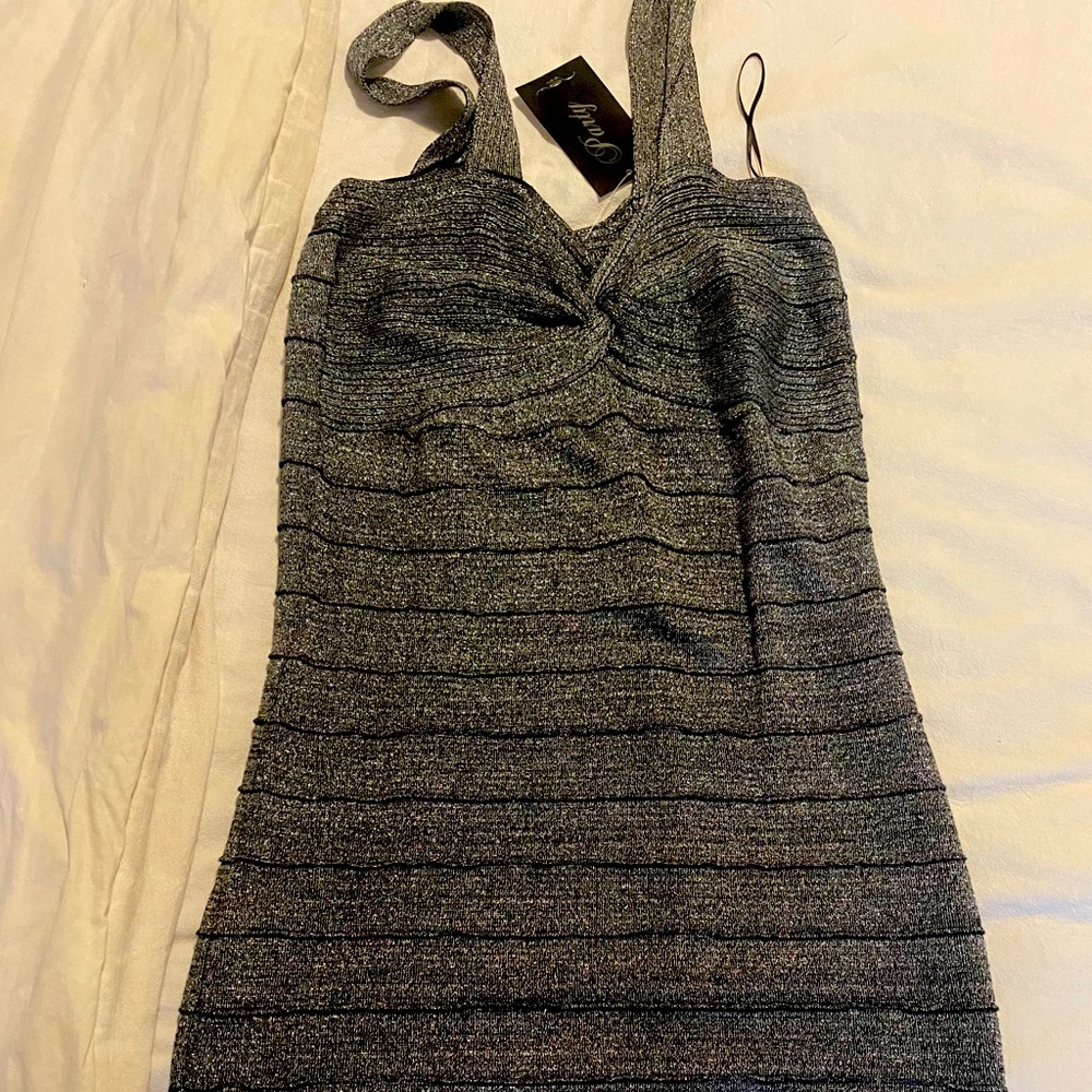 Silver sparkling dress